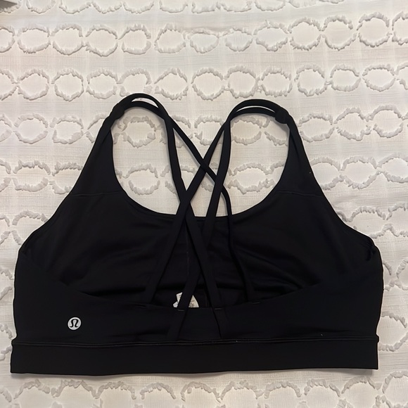 LuluLemon Energy Bra in Black SZ 12 • worn twice - Picture 2 of 3
